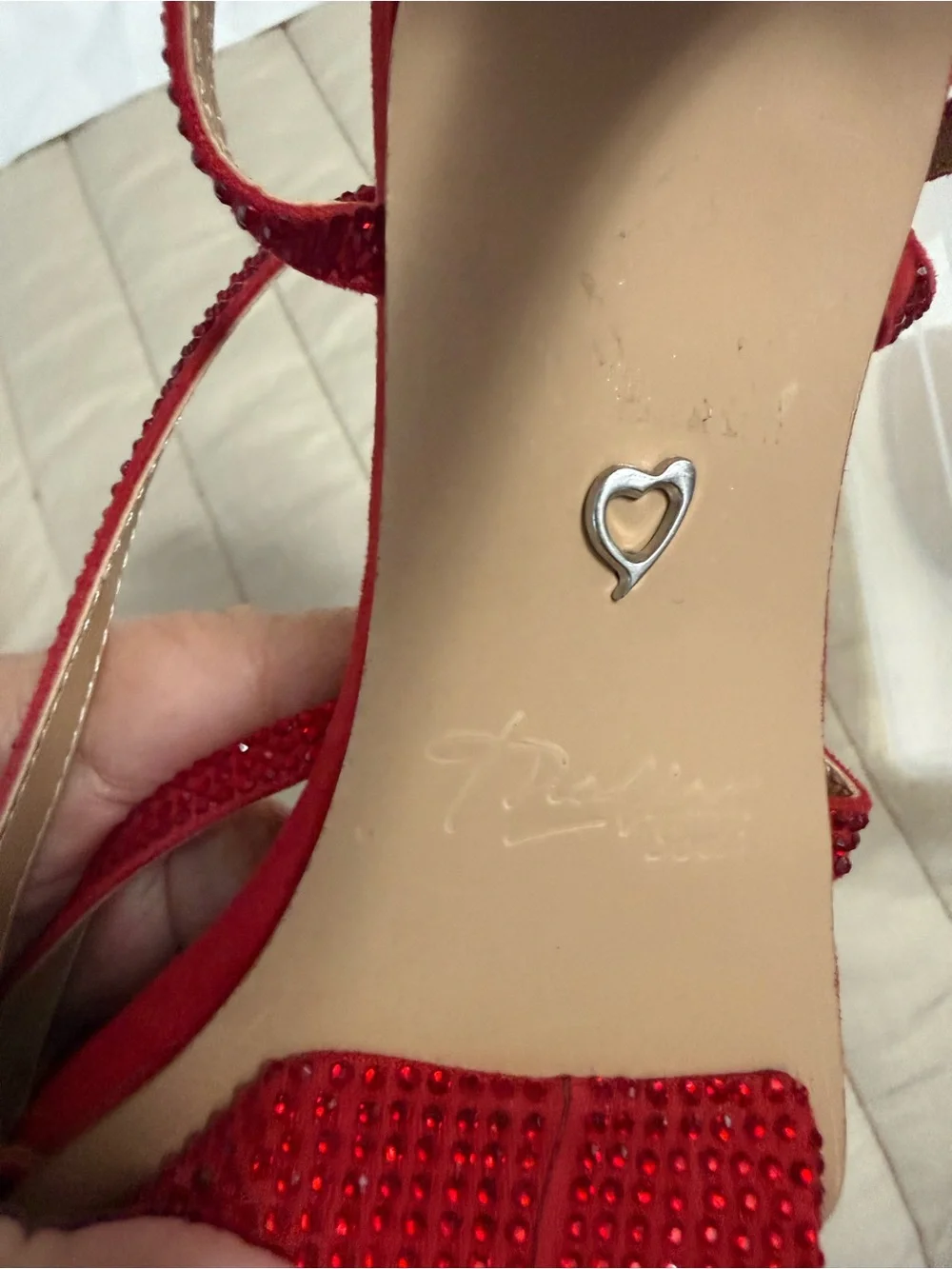 Thalia Sodi Red Strappy Platform High Heels